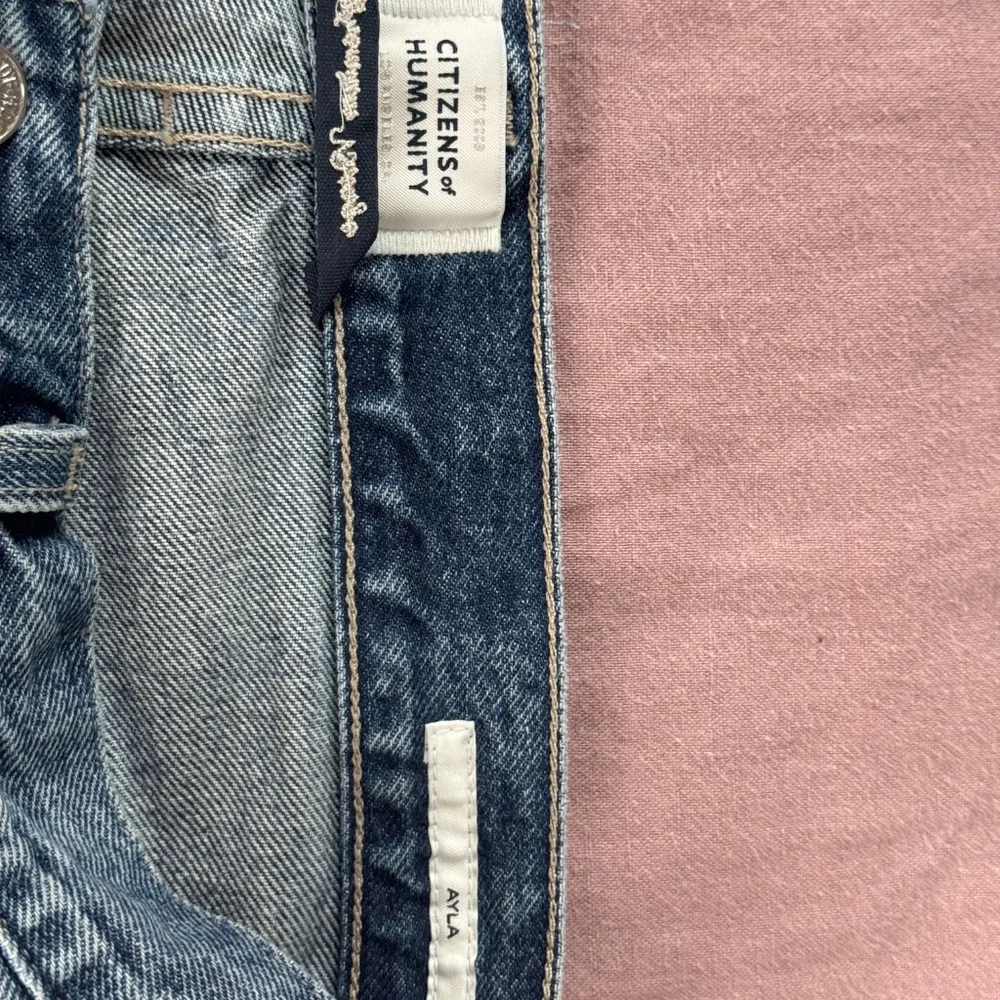 Citizens Of Humanity Wide Leg Blue Denim Jeans - Picture 9 of 13